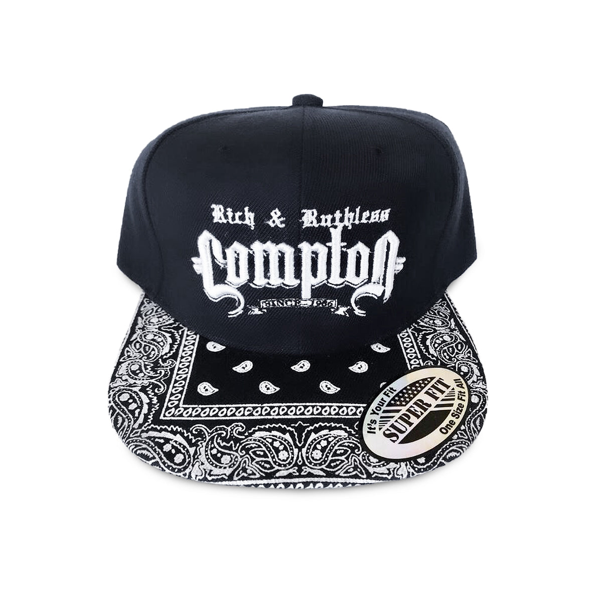 Rich & Ruthless Compton Since 1986 (Snapback Black Paisley)