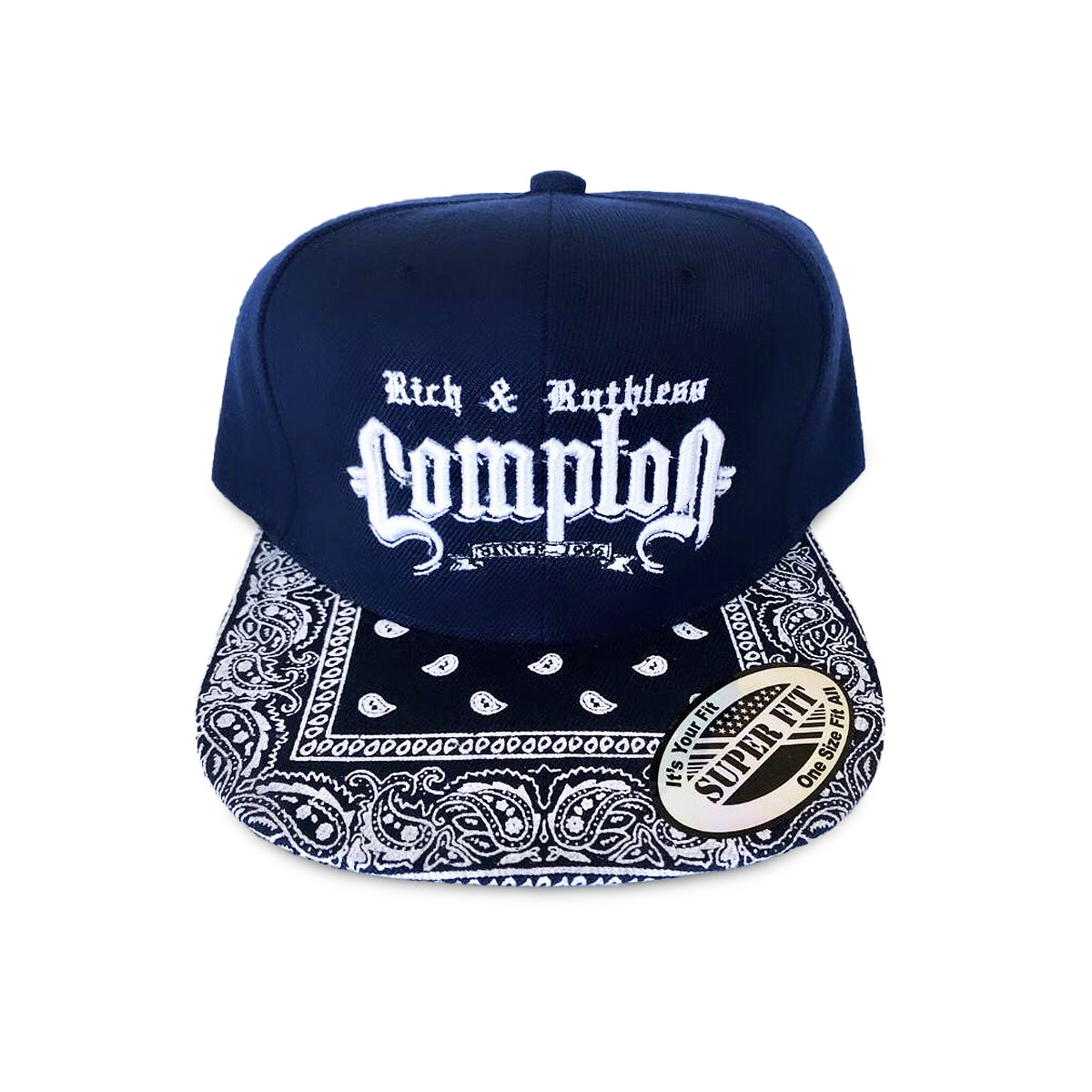 Rich & Ruthless Compton Since 1986 (Snapback Navy Paisley)