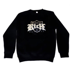 Rich & Ruthless Compton Crest Sweater (Black/Gray)
