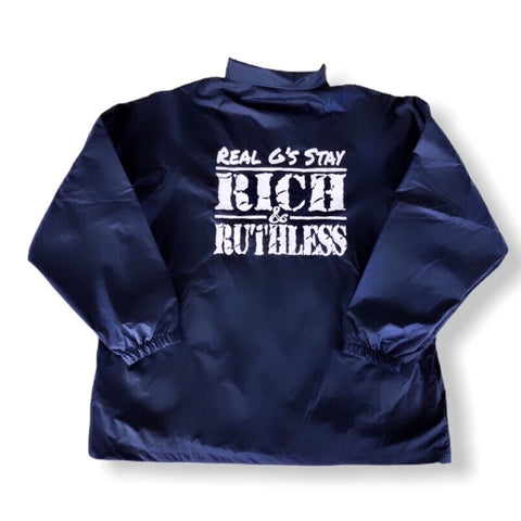 Real G's Stay Rich & Ruthless Jacket (Navy)