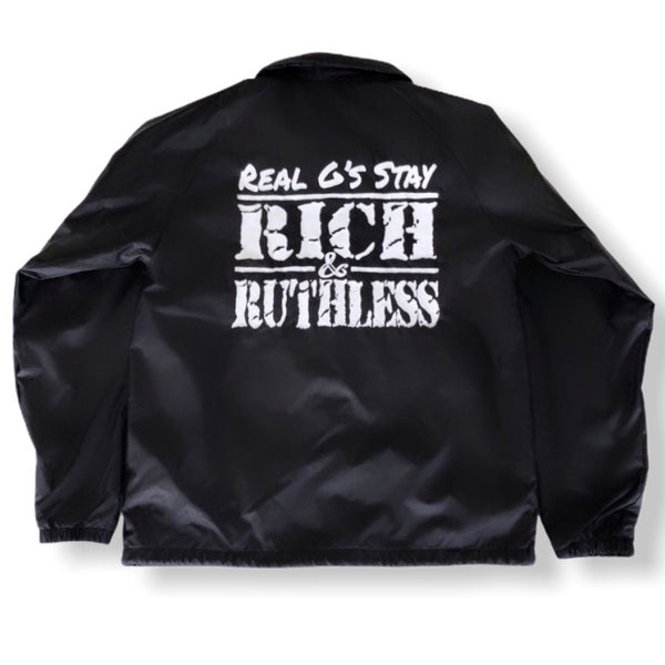 Real G's Stay Rich & Ruthless Jacket (Black)