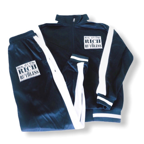 Real G's Stay Rich & Ruthless Tracksuit (navy)