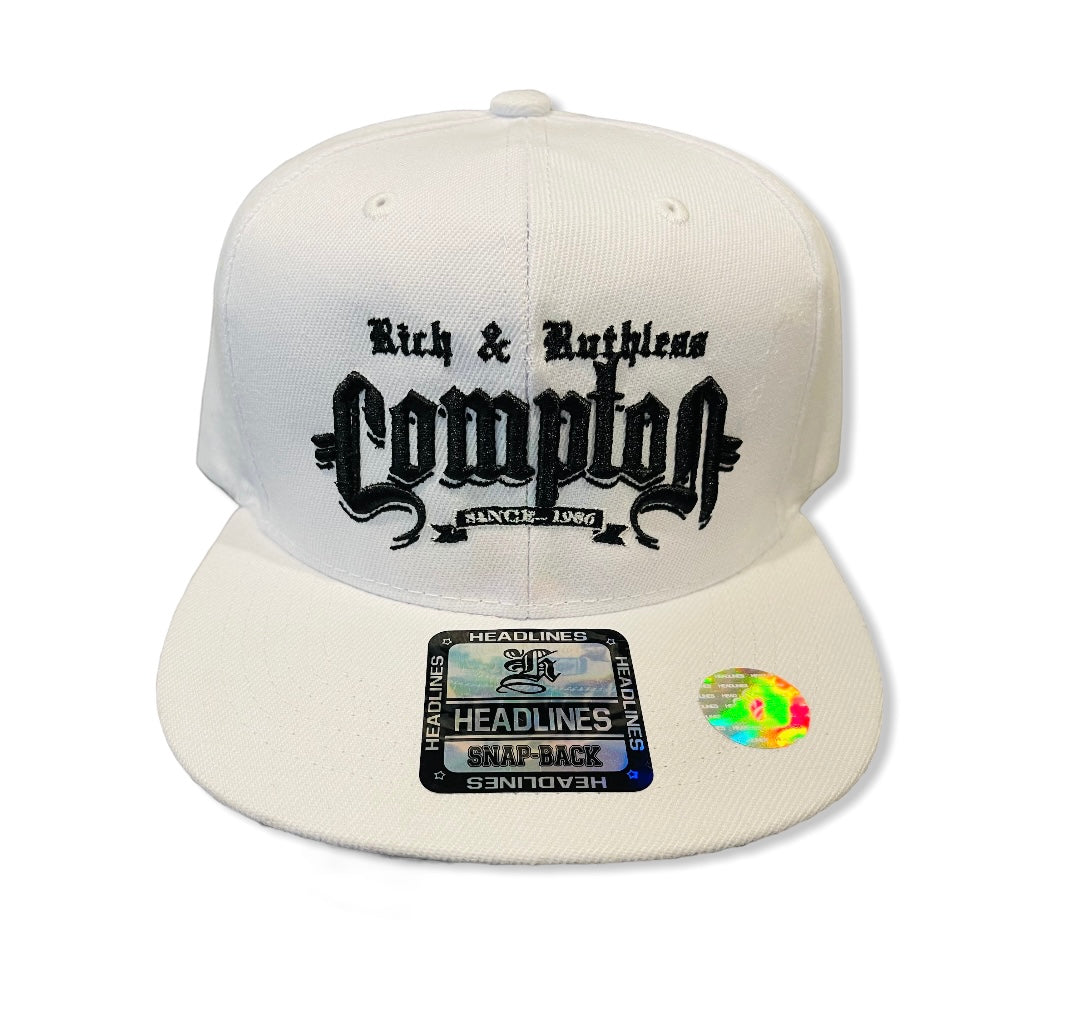 Rich & Ruthless Compton Since 1986 (Snapback White)