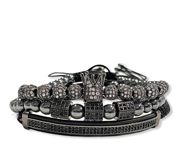 1ofaknd Royalty Collection ~ Black bracelet set