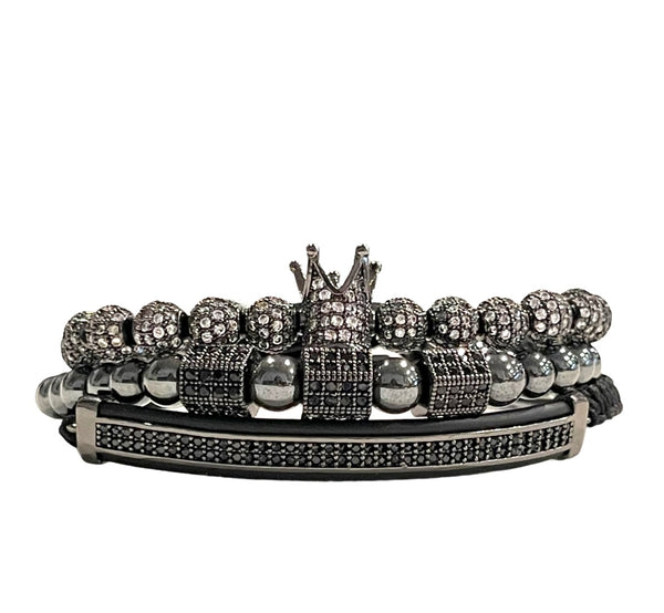 1ofaknd Royalty Collection ~ Black bracelet set