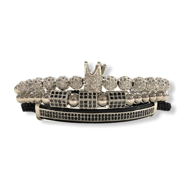 1ofaknd Royalty Collection ~ Silver bracelet set