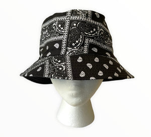 Black Paisley Bucket Hat
