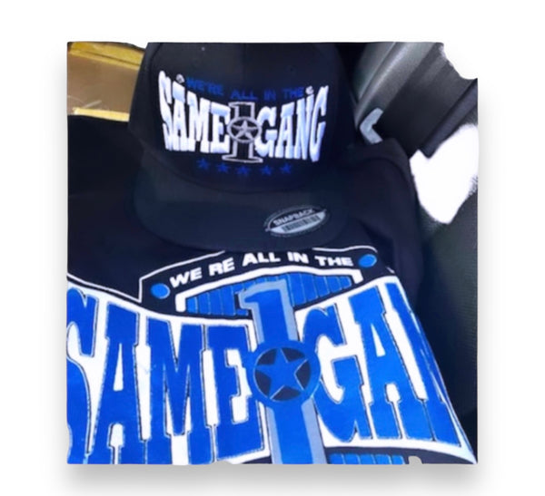 Same Gang t-shirt hat bundle - blue