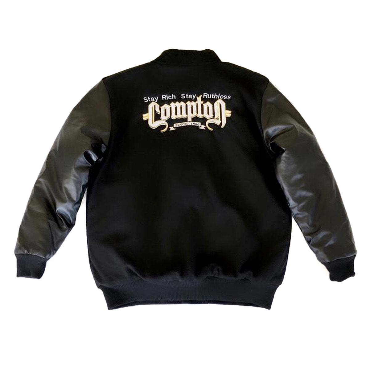 Stay Rich Stay Ruthless (Letterman Jacket Black)